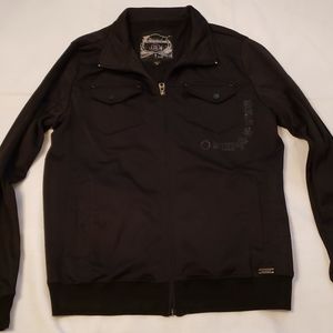 Buckle Black mens full zip jacket sz med